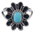Southwest Sterling Silver Turquoise Flower Ring Size 7-1/2 VX37350